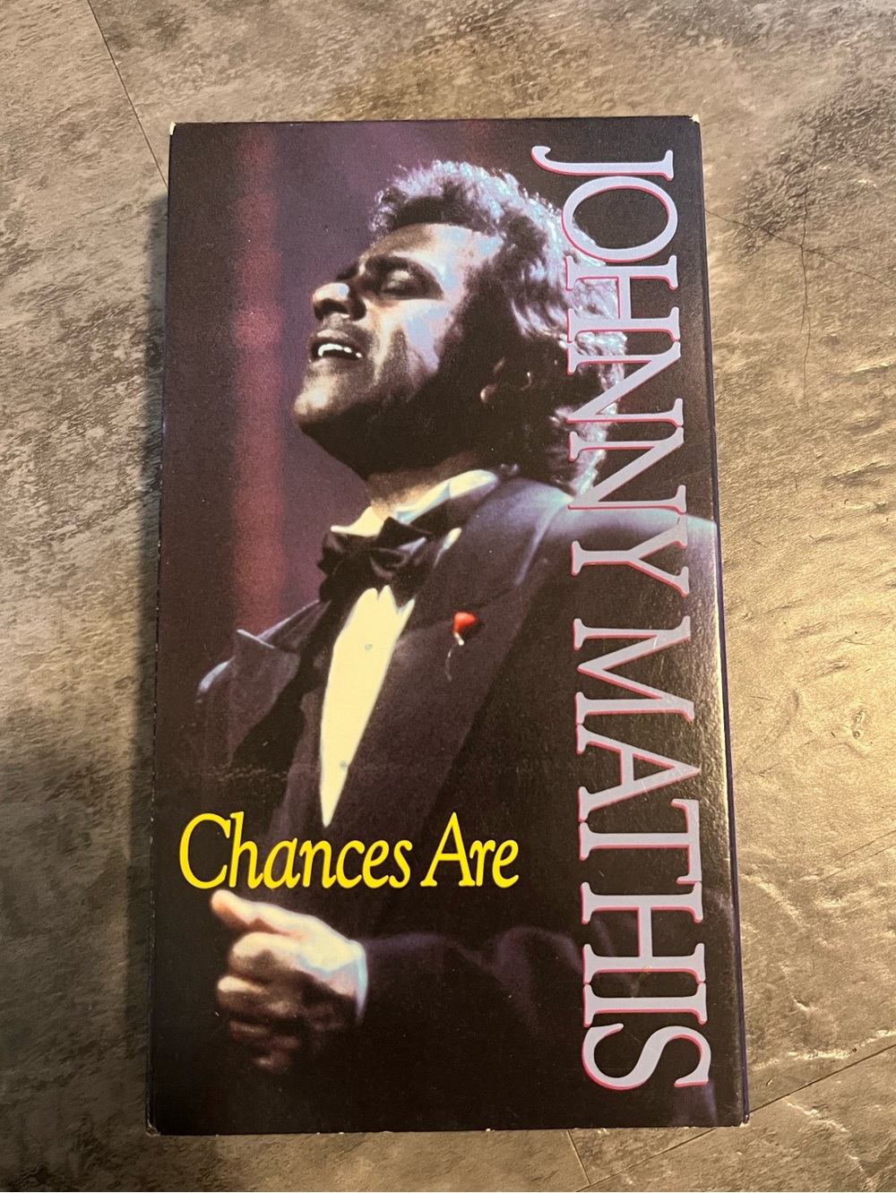 VHS Johnny Mathis “Chances Are” Live in Concert
